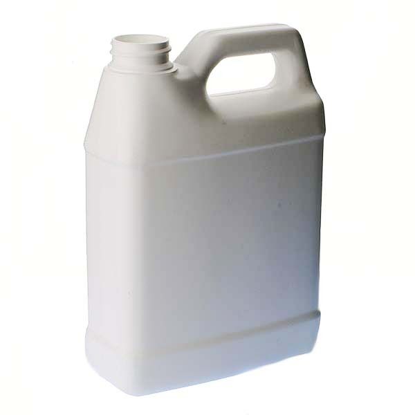 32oz (960ml) White HDPE F-Style with Handle Rectangular Plastic Bottle - 33-400 Neck