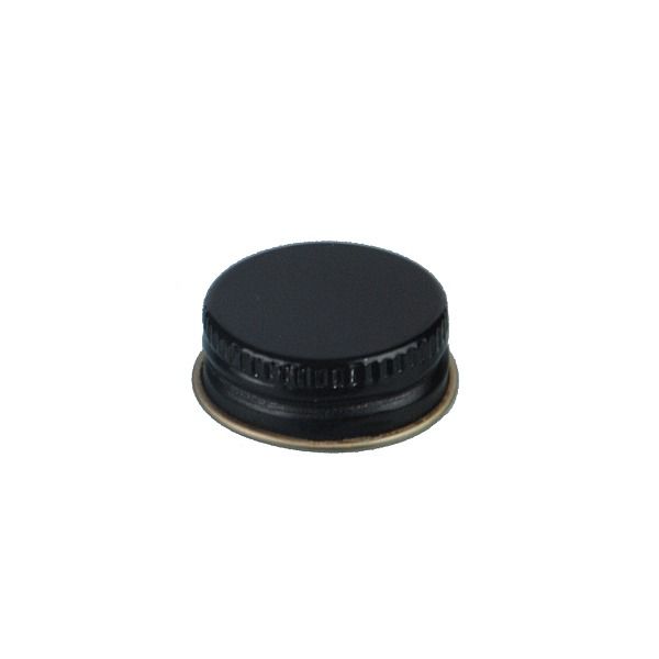 24-400 Black Metal Screw Cap With Plastisol Liner