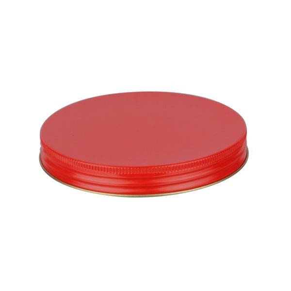 120-400 Red Metal Screw Cap With Plastisol Liner