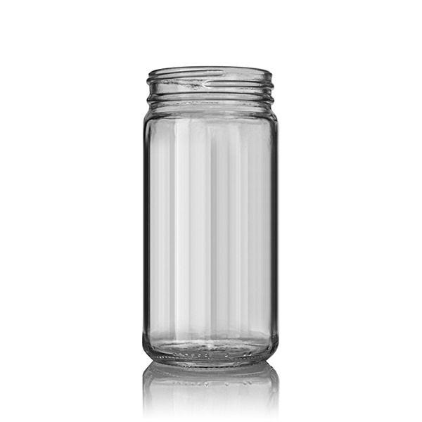 6oz (180ml) Flint (Clear) Paragon Round Glass Jar - 53-405 Neck