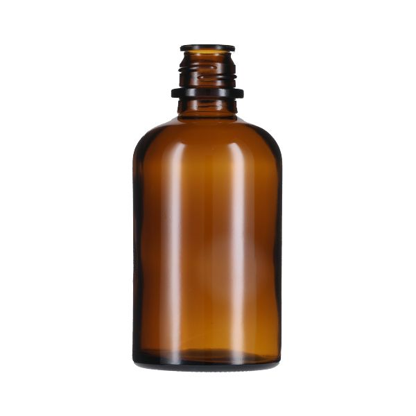 270cc (9.1oz) Amber Pour-Out Round Glass Bottle - 28-430 Neck