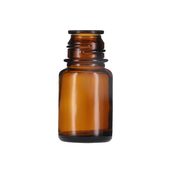 30cc (1oz) Amber Pour-Out Round Glass Bottle - 28-430 Neck