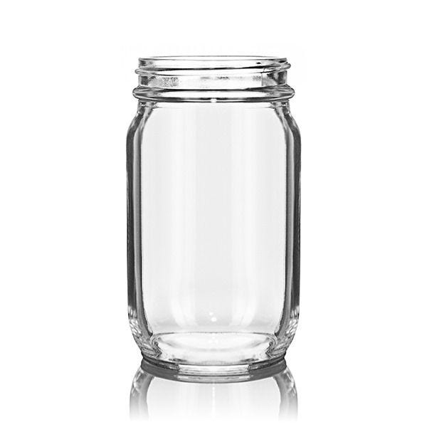 16oz (Pint) Economy Round Glass Jar - 70-450 Finish