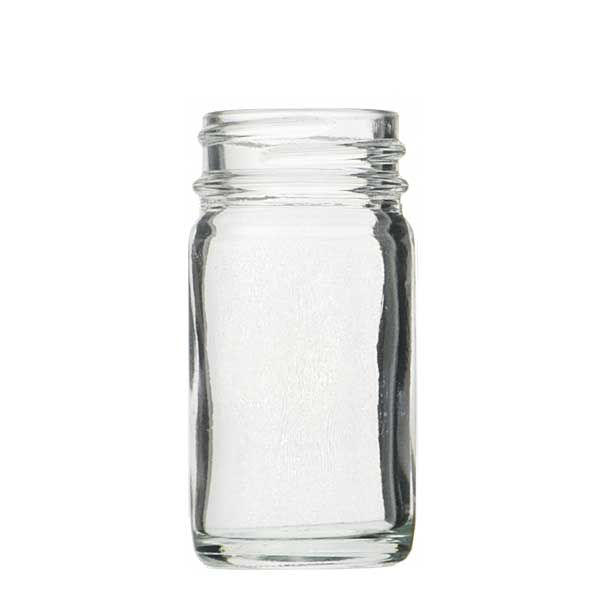 1oz (30ml) Flint (Clear) Sample Round Glass Jar - 33-400 Neck