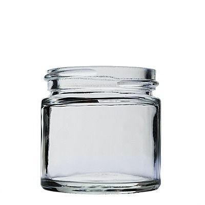 1oz (30ml) Flint (Clear) Straight-Sided Cream Glass Round Jar - 43-400 Neck