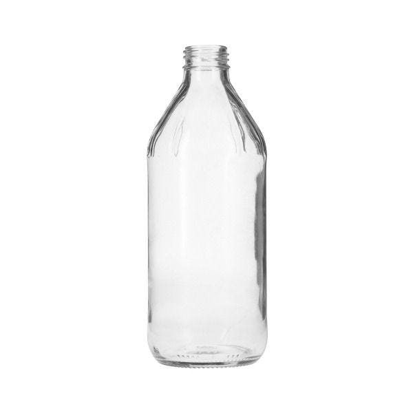 16oz (473ml) Flint (Clear) Glass Vinegar Bottle Round - 28-454