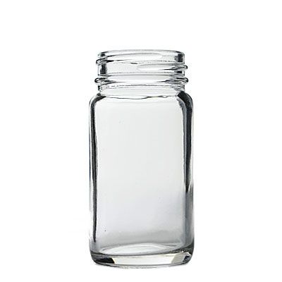 2oz (60ml) Flint Glass Sample Round Jar - 38-400 Neck