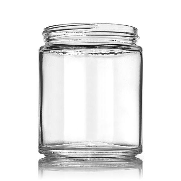 1 oz Clear Glass Straight Sided Jars 43-400 Neck Finish