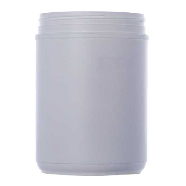 120oz (3600ml) White HDPE Canister Round Plastic Jar - 120mm Neck