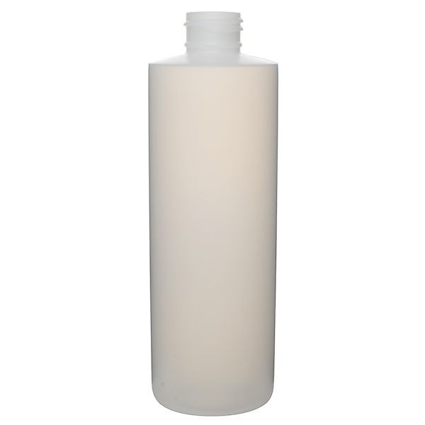  8oz (240ml) Natural HDPE Cylinder Round Plastic Bottle - 24-410 Neck 