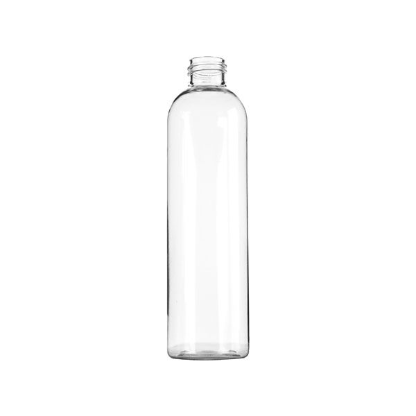 8oz (240ml) Clear PET Cosmo Round Plastic Bottle - 24-410 Neck