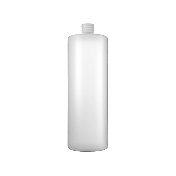  32oz (960ml) Natural HDPE Cylinder Round Plastic Bottle - 28-410 Neck  Finish
