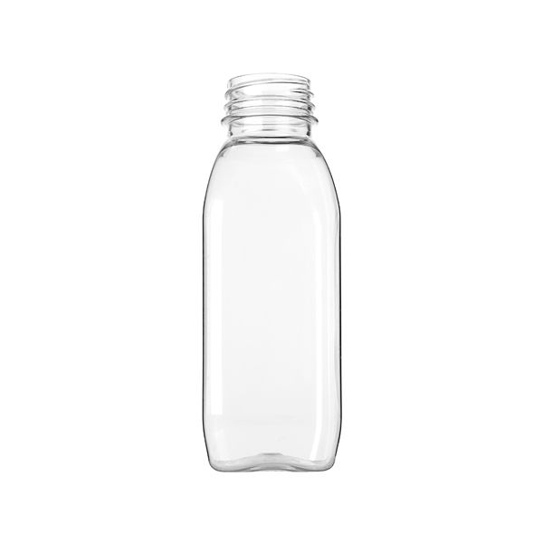 12oz (360ml) Clear PET Wide Mouth Square Beverage Bottle - 38-385