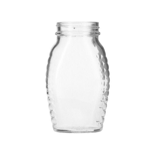 6oz (180ml / 0.5lb) Flint (Clear) Glass Wide-Mouth Honey Jar