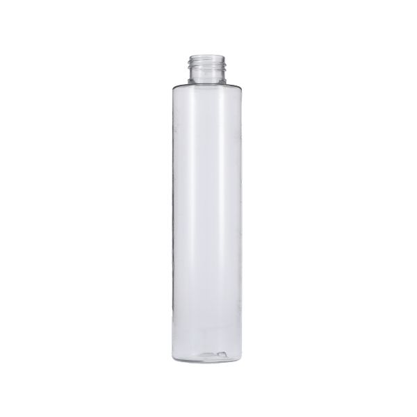 6.76oz (200ml) Clear PET 30% PCR Tubo Slim Cylinder Round Plastic Bottle - 24-410 Neck (Recycled Plastic)