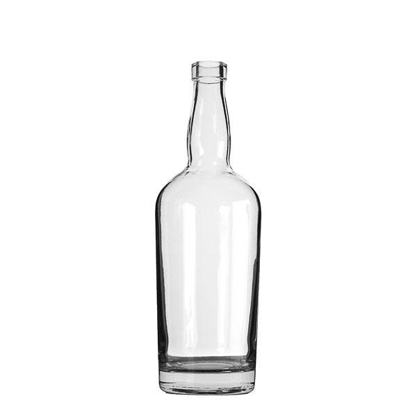 750ml (25.4oz) Flint Glass Vanderbilt Spirits Bar Top Round - 18.5mm Neck