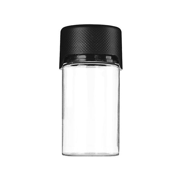 Black Glass Jar With Black Child Resistant Caps 2oz