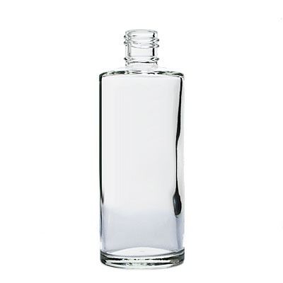 4oz (120ml) Flint (Clear) Rio Cylinder Round Glass  Bottle - 20-415 Neck