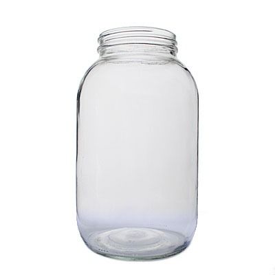 Clear 16 oz Clear Glass Mayo/ Economy Jars w/ Gold Metal Plastisol Lined  Caps