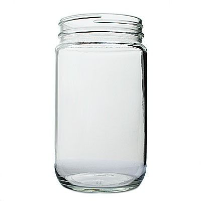 32oz (960ml) Flint (Clear) Cream Round Glass Jar - 89-400 Neck