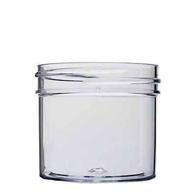 2oz (60ml) Clear PS Straight-Sided Round Plastic Jar - 53-400 Neck