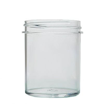 64oz Clear PET Plastic Square Grip Jar 110/400 - Liquid Bottles LLC