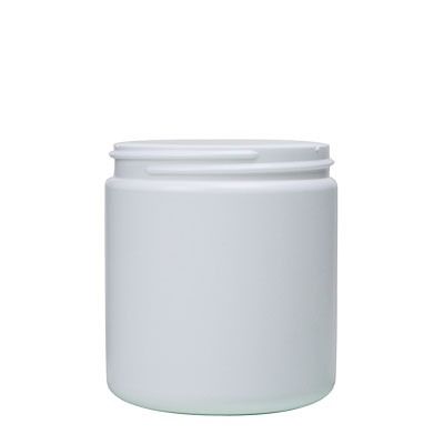  8oz (240ml) White HDPE Wide Mouth Round Plastic Jar - 70-400 Neck