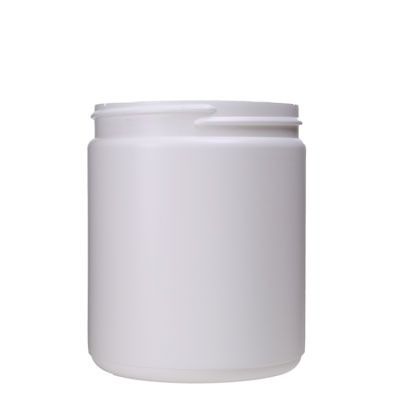 20oz (591ml) White HDPE Wide Mouth Round Plastic Jar - 89-400 Neck