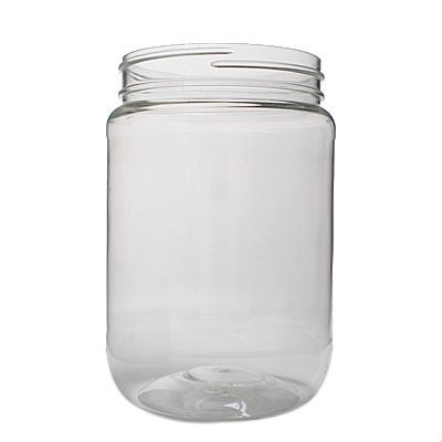 Clear Round Wide-Mouth Plastic Jars Bulk Pack - 10 oz, Jars Only