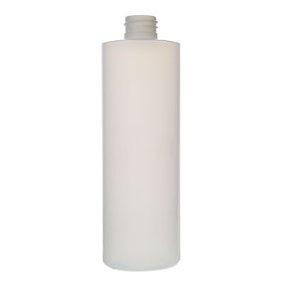 16oz (480ml) Natural Cylinder Round Plastic Bottle - 28-410 Neck