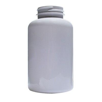 400cc (13.5oz) White PET Wide Mouth Packer Plastic Bottle - 45-400 Neck