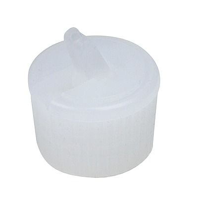 24-410 Natural Plastic Flip Spout Liquid Dispensing Cap - 2.5mm