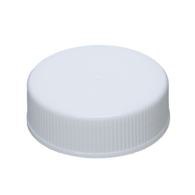 33-400 White Rib Side Matte Top PP Plastic (CT) Cap - PE Foam