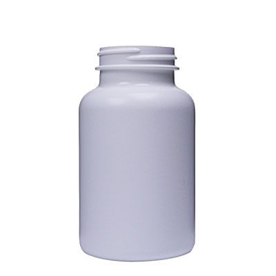 275cc (9.3oz) White HDPE S-Packer Wide Mouth Round Plastic Bottle - 45-400 Neck