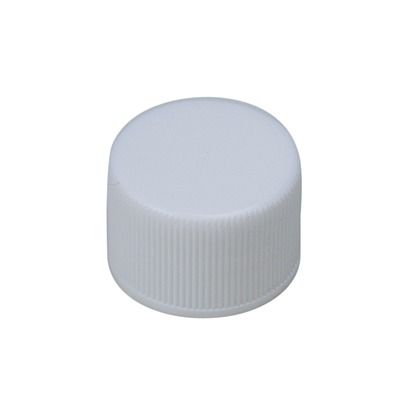 20-410 White Rib Side Matte Top Plastic Continuouse Thread (CT) Cap - PE Foam Liner