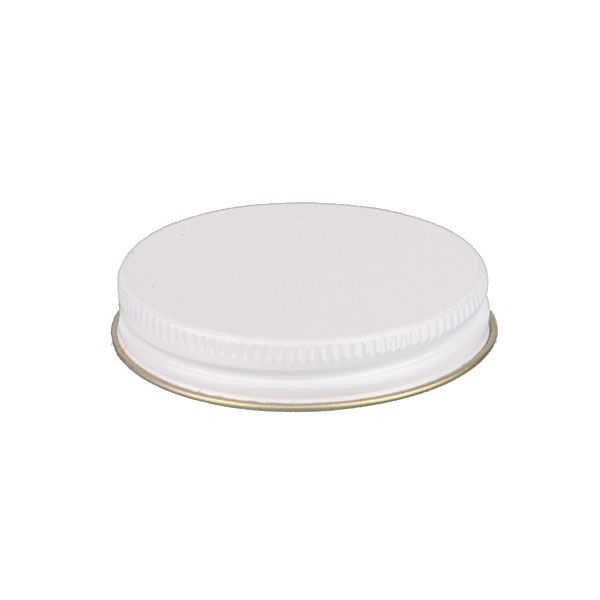 58-400 White Metal Screw Cap With Customizable Liner Options