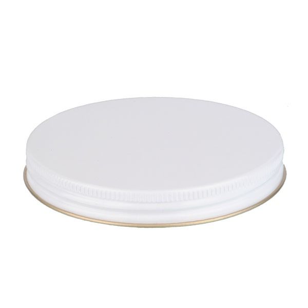 100-400 White Metal Screw Cap With Plastisol Liner