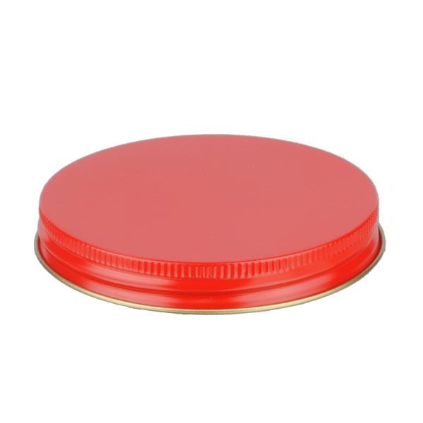 89-400 Red Metal Screw Cap With Plastisol Liner