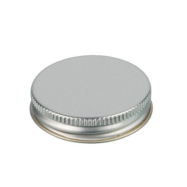 48-400 Silver Metal Screw Cap With Plastisol Liner