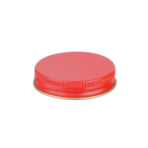 45-400 Red Metal Screw Cap With Plastisol Liner