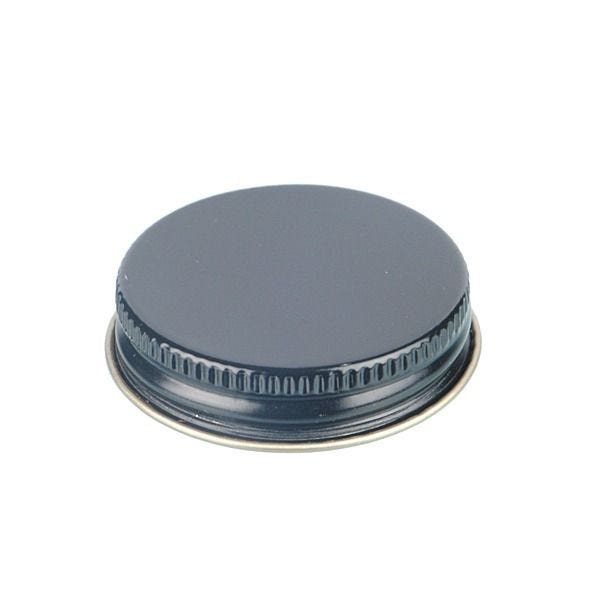 43-400 Black Metal Screw Cap With Plastisol Liner