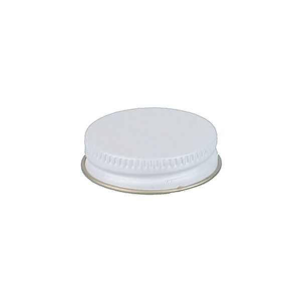 38-400 White Metal Screw Cap With Customizable Liner Options