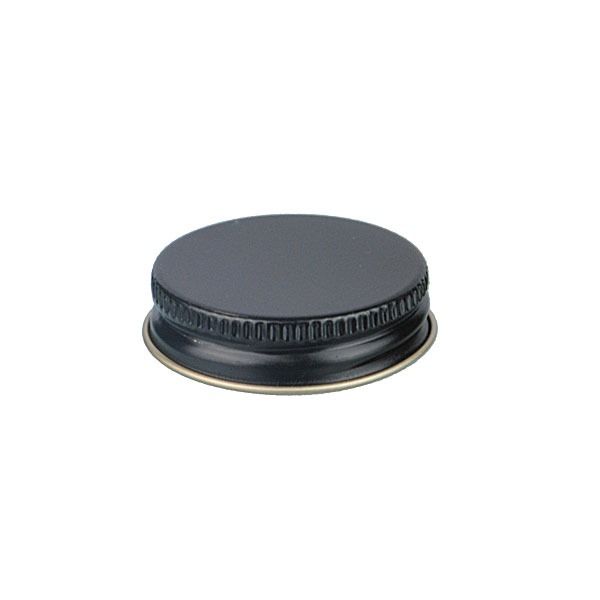 38-400 Black Metal Screw Cap With Plastisol Liner