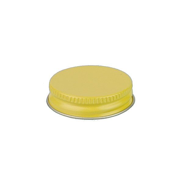 38-400 Yellow Metal Screw Cap With Plastisol Liner