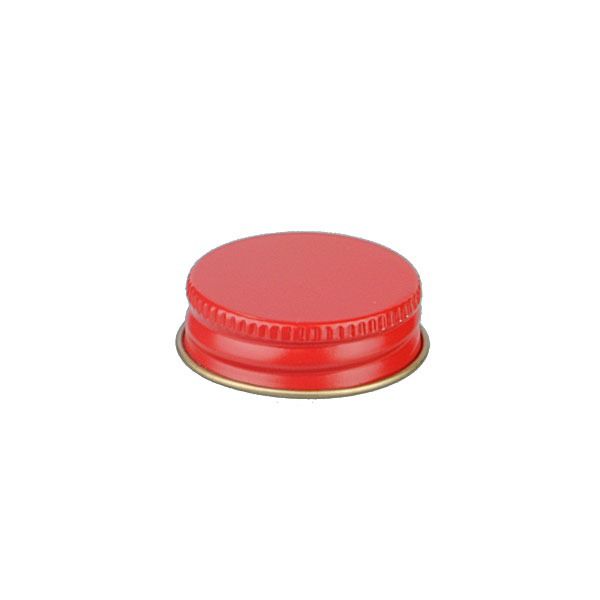 33-400 Red Metal Screw Cap With Plastisol Liner