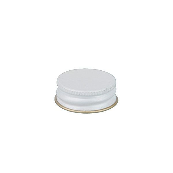 28-400 White Metal Screw Cap With Plastisol Liner