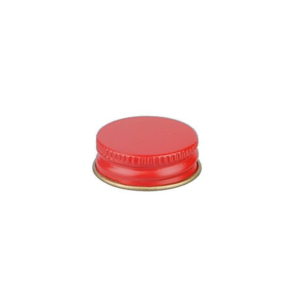 28-400 Red Metal Screw Cap With Plastisol Liner