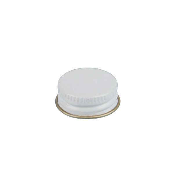 24-400 White Metal Screw Cap With Plastisol Liner