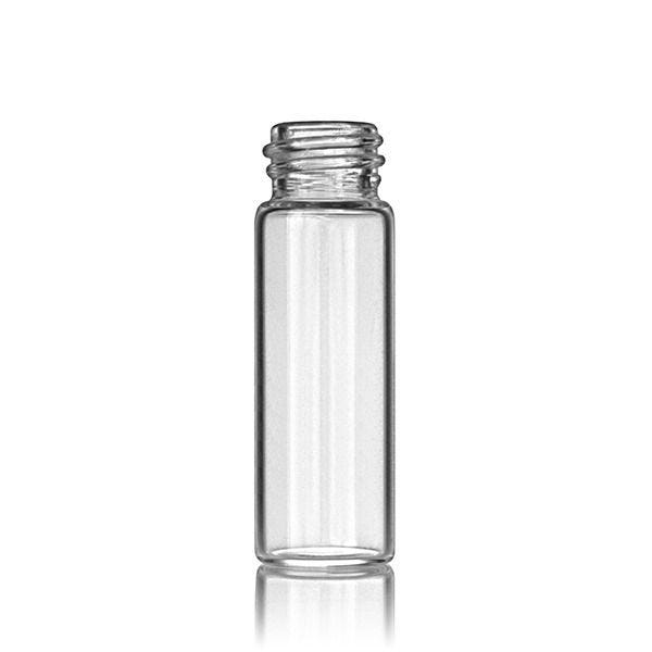 1 Dram (3.696ml) Flint (Clear) Round Glass Vial - 13-425 Neck