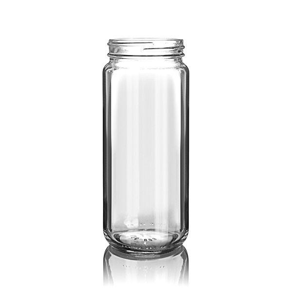 12oz (360ml) Flint (Clear) Paragon Round Glass Jar - 58-400 Neck